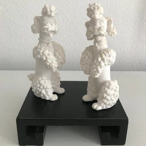 Pair of Vintage Poodle Dog Figurines